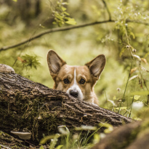Eric on olnud lahutamatuks kaaslaseks lugematutel jalutuskäikudel nii linnas kui ka metsaradadel.<br />
Ühe metsajalutuse käigus sündis see portree, millega saavutasin Rae valla 2019. a fotokonkursil Vaba teema kategoorias II koha.